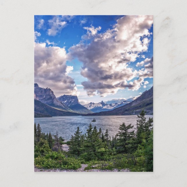 Carte Postale Sunset du lac St. Mary (Devant)