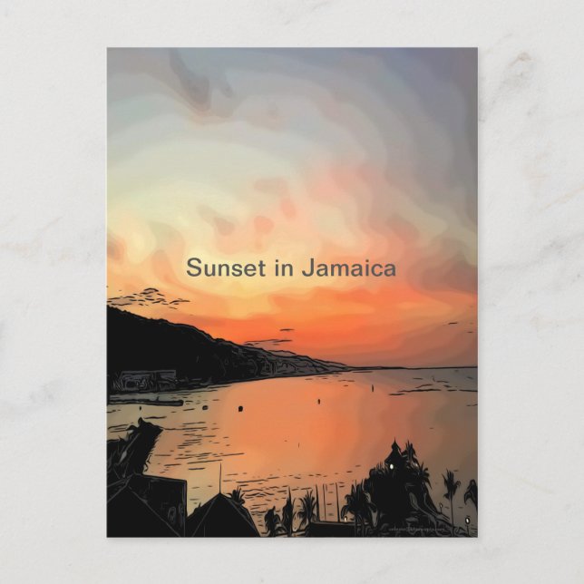 Carte Postale Sunset en Jamaïque (Devant)