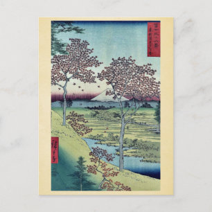 Carte Postale Sunset Hill par Ando, Hiroshige