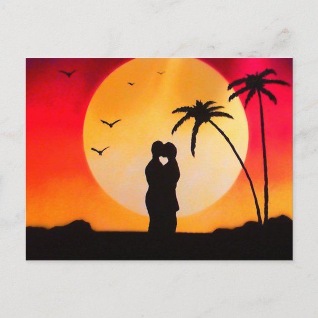 Carte Postale Sunset Kiss (Devant)