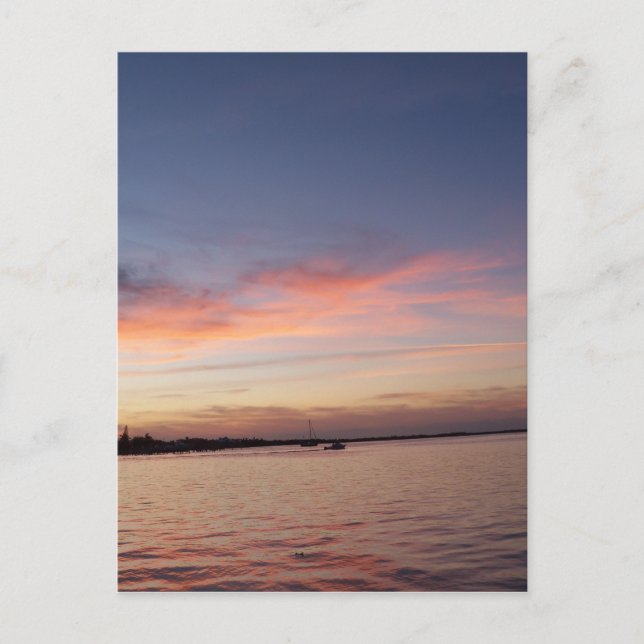 Carte Postale Sunset over Florida Bay, Key Largo FL (Devant)