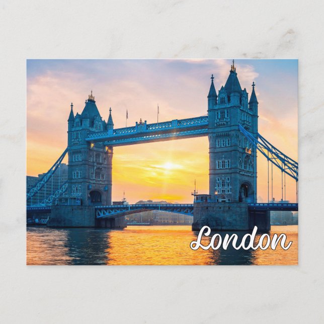 Carte Postale Sunset Over London, Angleterre, Royaume-Uni (Devant)