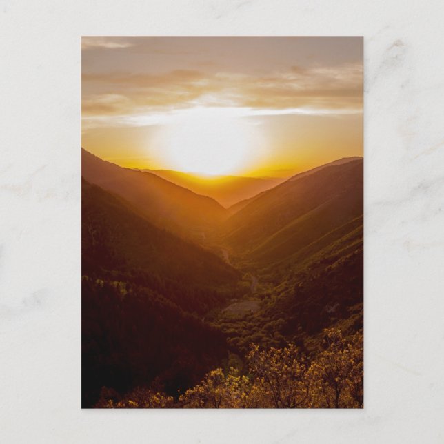 Carte Postale Sunset Over Mountains (Devant)
