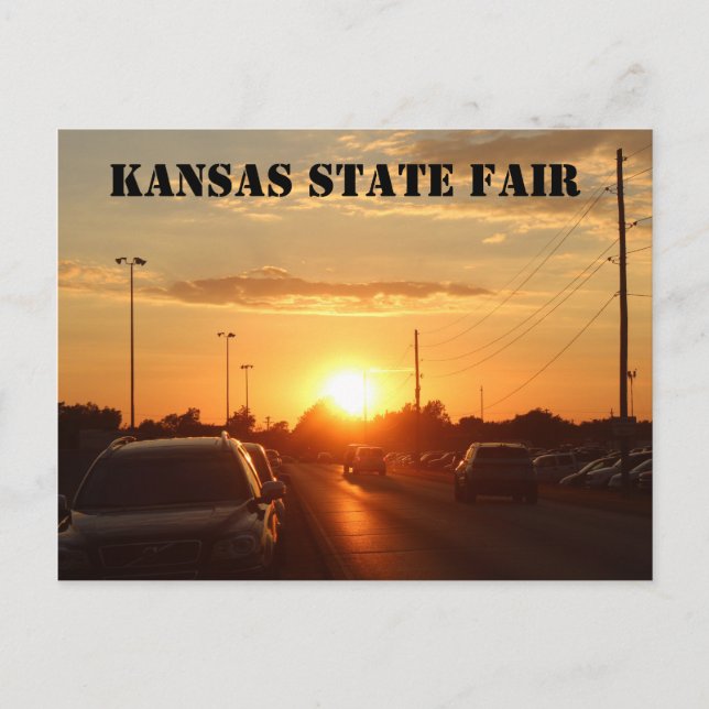 Carte postale Sunset pour le salon d'état du Kansa (Devant)