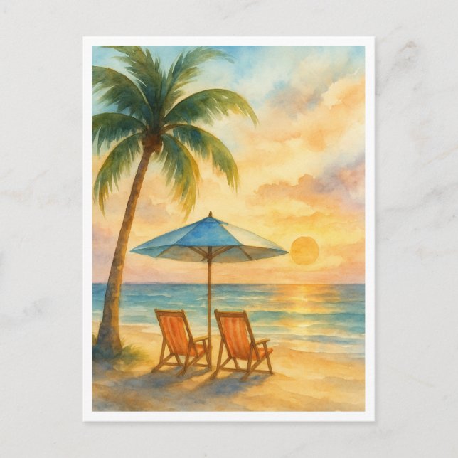 Carte postale Sunset Serenity Beach (Devant)