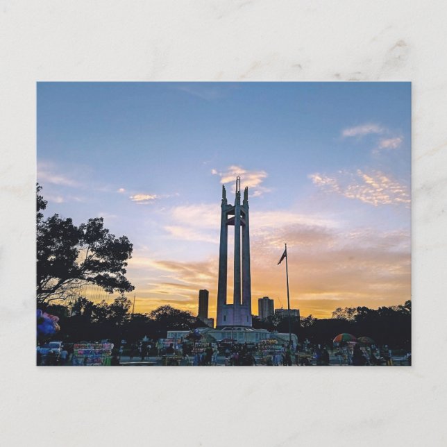 Carte Postale Sunset Sky Quezon Memorial Circle Park à QC Foil (Devant)
