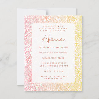 Carte Postale Sunset Sunrise Garden Scène Artiste Coral Peach