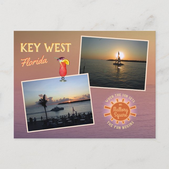 Carte Postale Sunset Viewing from Mallory Carré, Key West (Devant)