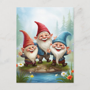 Carte postale Sunshine and Rain Gnomes