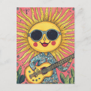 Carte Postale Sunshine Jouer de la guitare