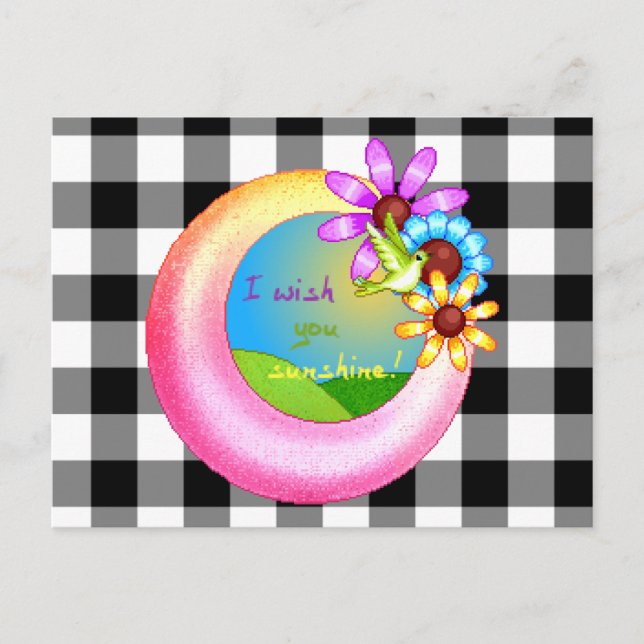 Carte Postale Sunshine Wish Pixel Art (Devant)