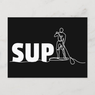 Carte postale SUP Stand Up Paddel One Line Art
