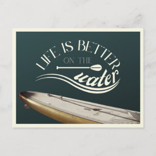 Carte Postale SUP stand up paddle vacances rétro