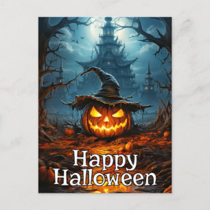Carte Postale Super Citrouille infâme   Bonne Halloween