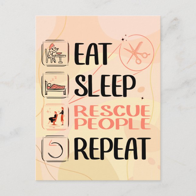 Carte Postale "Super Coiffeur / Hair Stylist" Salon de cheveux C (Devant)