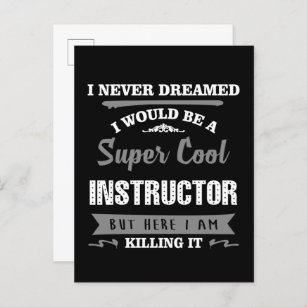 Carte Postale Super Cool Instructeur