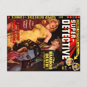 Carte Postale Super Détective #2 mai 1950   Cool Noir Art