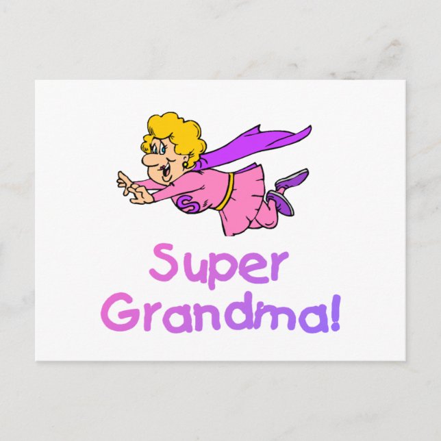 Carte Postale Super grand-mère (vol) (Devant)