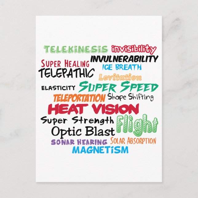 Carte Postale Super hero (Devant)