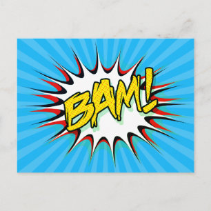 Carte Postale Super Hero Classic Bam ! Bulle d'action