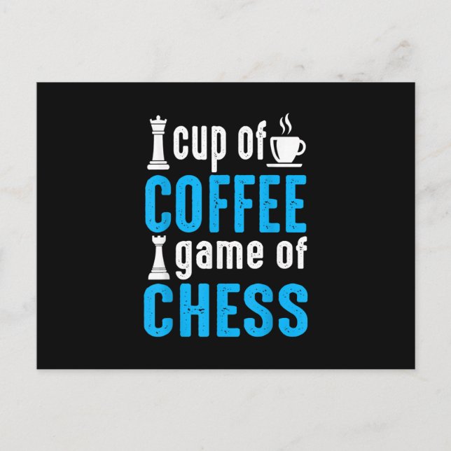 Carte Postale Super jeu de société - Coupe de café jeu d'échecs (Devant)