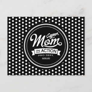 Carte Postale Super Maman En Action Sombre