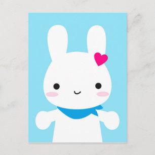 Carte Postale Super mignonne Kawaii Bunny