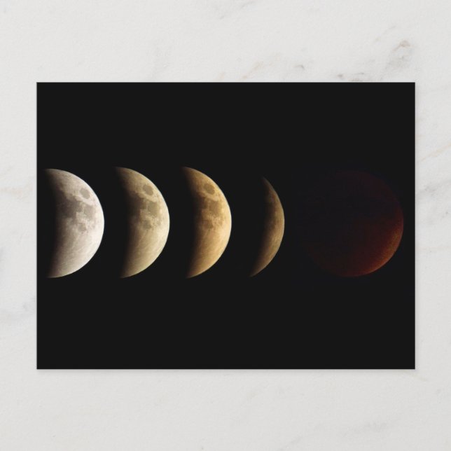 Carte Postale Super Moon, Blood Moon, Lunar Eclipse, 2015 (Devant)