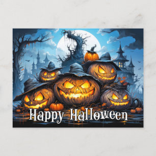 Carte Postale Super Nefarious Mad Citrouilles   Bonne Halloween