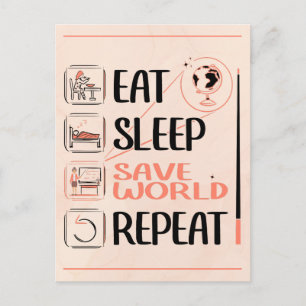 Carte Postale Super professeur de géographie sauve le monde Cade