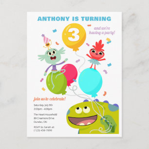 Carte Postale Super Simple   Anniversaire Confetti de Rhymington