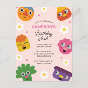 Carte Postale Super Simple Noodle et ses amis Anniversaire Fle