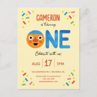 Carte Postale Super Simple Noodle & Pals Confetti 1er Anniversai