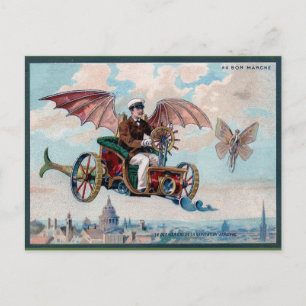 Carte Postale Super Victorian Steampunk Flying Car