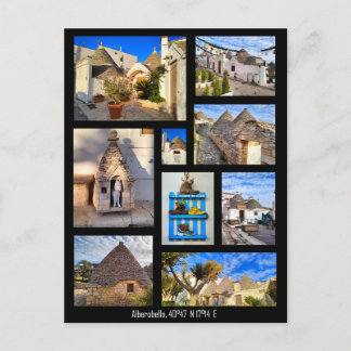 Carte Postale Superbe Alberobello, collage