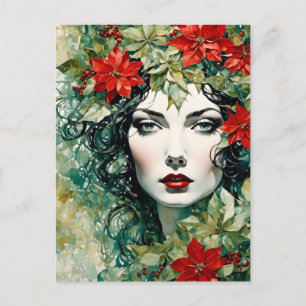 Carte Postale Superbe femme de Noël
