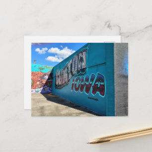 Carte Postale Superbe murale de Clinton, Iowa, comme du graffiti