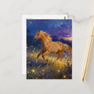 Carte Postale Superbe Palomino Année du Cheval