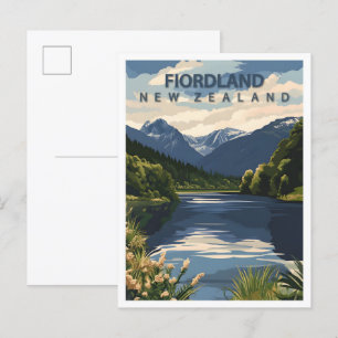 Carte Postale Superbe Place Fiordland Nouvelle-Zélande Voyage
