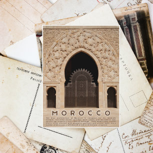 Carte Postale Superbe porte d'architecture de la Médina marocain