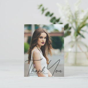 Carte Postale Superbe script de remerciement pour photo de remis