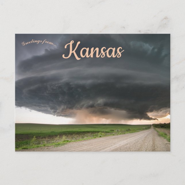Carte Postale Supercell Thunderstorm Approches Severy Kansas (Devant)