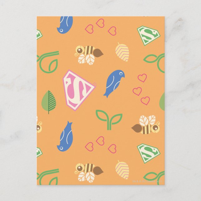 Carte Postale Supergirl Birds & Bees Orange (Devant)