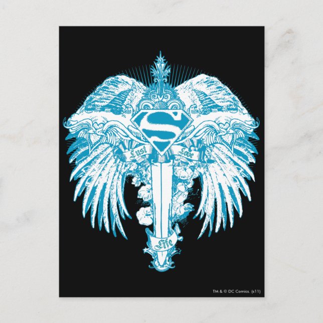 Carte Postale Supergirl Blue Wings (Devant)