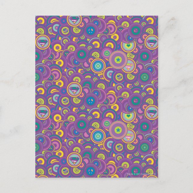 Carte Postale Supergirl Circle violet Motif (Devant)
