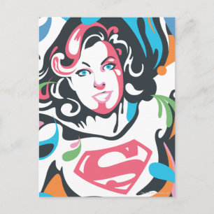 Carte Postale Supergirl Color Splash Swils 3