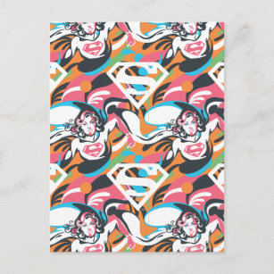Carte Postale Supergirl Color Splash Swils Motif 4