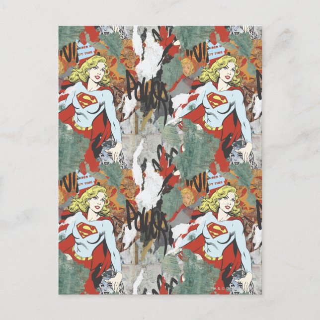 Carte Postale Supergirl Comic Capers Pattern 8 (Devant)