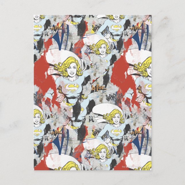 Carte Postale Supergirl Comic Capteurs Motif 5 (Devant)