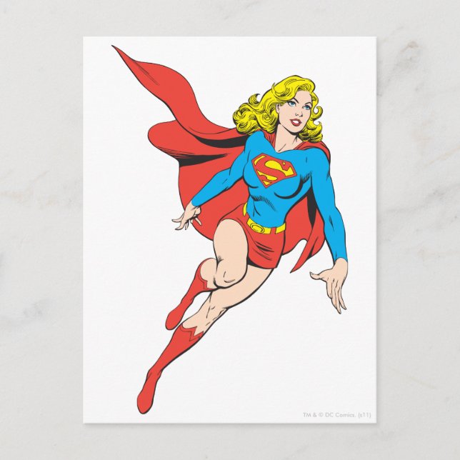 Carte Postale Supergirl en mouvement (Devant)